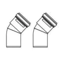 Vaillant VTK 45 Degree Plume Elbow x2 (White) - 0