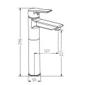 Francis Pegler Tempest Tall Basin Mixer Inc Click Waste 4K7102 - 1