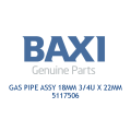 Potterton 5117506 Gas Pipe Assy 18Mm 3/4U X 22Mm - 0
