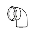 Baxi Plume Disp Kit 93 Degree Bend White 5121369 - 0