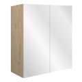 Vasca Salto 600mm Mirrored Wall Unit - Matt Arley Blue (Oak Cab)  - 0