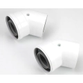 Ideal 45 Degree Flue Elbow Pair (203131) - 0