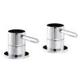 Abode Harmonie Round Bath Filler Panel Valves (Pair) Chrome AB1200 - 0