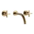 Abode Serenitie Wall Mounted Basin/Bath Mixer Antique Brass AB2727 - 0