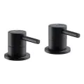 Abode Harmonie Round Bath Filler Panel Valves (Pair) Matt Black AB2749 - 0