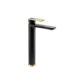 Abode Levarto Tall Basin Mixer Matt Black & Brass AB2785 - 0