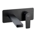Abode Aquip Wall Mounted Basin/Bath Mixer Matt Black AB2832 - 0