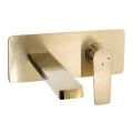 Abode Aquip Wall Mounted Basin/Bath Mixer Brushed Brass AB2842 - 0