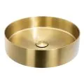Abode Iox 375mm Round Steel Basin - PVD Brass ABB1001 - 0