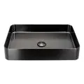 Abode Tableau/Iox Shelf & Tablet Basin Set - Pebble Grey w/Matt Black Finishes ABP1012 - 2