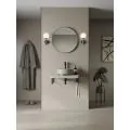 Abode Tableau 600mm Basin Shelf & Brackets - Pebble Grey ABS1002 - 1