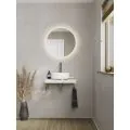 Abode Tableau 600mm Basin Shelf & Brackets - Chalk White ABS1001 - 3