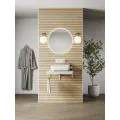 Abode Tableau 600mm Basin Shelf & Brackets - Chalk White ABS1001 - 4