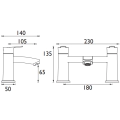 Bristan Appeal Bath Filler Brushed Brass APL BF BB - 1
