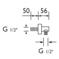 Bristan Round Wall Outlet ARM WORD01 C - 1
