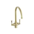 Abode Gosford Monobloc Mixer Tap Antique Brass AT1022 - 0
