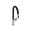 Abode Virtue Nero Kitchen Mixer Tap w/Pull Out Chrome AT1244 - 0