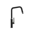 Abode Hex Single Lever Mixer Tap Brushed Nickel/Black AT2086 - 0