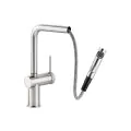 Abode Fraction Pull-Out Mixer Tap Brushed Nickel AT2157 - 1