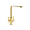 Abode Quantic Monobloc Kitchen Mixer Tap Brushed Brass AT2182 - 0