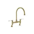 Abode Oxbury Bridge Mixer Tap Antique Brass AT2225 - 0