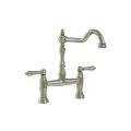 Abode Mayenne Bridge Mixer Tap Brushed Nickel AT2233 - 0