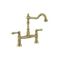 Abode Mayenne Bridge Mixer Tap Antique Brass AT2234 - 0