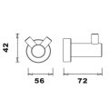 Abacus Essentials Orbit Robe Hook Double ATAC-BX10-2402 - 1