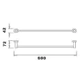 Abacus Essentials Orbit Towel Rail Single ATAC-BX10-2602 - 1