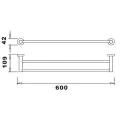 Abacus Essentials Orbit Towel Rail Double ATAC-BX10-2604 - 1