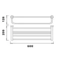 Abacus Essentials Orbit Towel Rail Shelf ATAC-BX10-2606 - 1