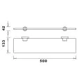 Abacus Essentials Orbit Glass Shelf ATAC-BX10-2608 - 1