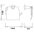 Abacus Essentials Orbit Toilet Roll Holder ATAC-BX10-2802 - 1