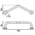 Abacus Essentials Grab Bar Angled ATAC-BX16-0802 - 1