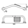 Abacus Essentials Grab Bar Angled with Soap Holder ATAC-BX16-0804 - 1