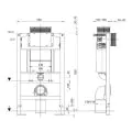 Abacus Essentials Wall Mounted 0.82m WC Frame with Dual Flush Cistern ATFR-WC05-0820 - 1