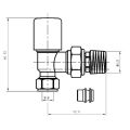 Abacus Essentials Standard Radiator Valve 10MM Lockshield ATRV-05-0510  - 1