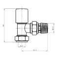 Abacus Essentials Standard Radiator Valve 15MM Wheelhead ATRV-05-0515 - 1