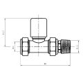 Abacus Essentials Standard Straight Radiator Valve ATRV-05-0540 - 1