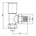 Abacus Essentials Arc Radiator Valve Angled 15MM ATRV-20-0505 - 1