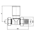 Abacus Essentials Arc Radiator Valve Straight 15MM ATRV-20-0510 - 1