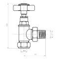 Abacus Essentials Traditional Radiator Valve Angled 15MM ATRV-40-0505 - 1