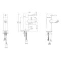 Abacus Essentials Puro Mono Basin Mixer ATTB-TS21-1202 - 1