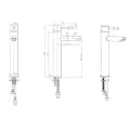 Abacus Essentials Puro Tall Mono Basin Mixer ATTB-TS21-1402 - 1