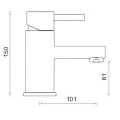 Abacus Essentials Moko Mono Basin Mixer ATTB-TS22-1202 - 1