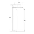 Abacus Essentials Font Tall Mono Basin Mixer ATTB-TS25-1402 - 1
