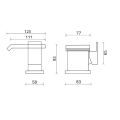 Abacus Essentials Bloc Mono Basin Mixer ATTB-TS27-1202 - 1