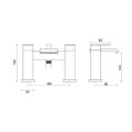 Abacus Essentials Bloc Bath Shower Mixer ATTB-TS27-3212  - 1