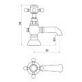 Abacus Essentials Kensington Basin Pillar Taps ATTB-TS30-1002 - 1