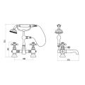 Abacus Essentials Kensington Bath Shower Mixer ATTB-TS30-3212 - 1